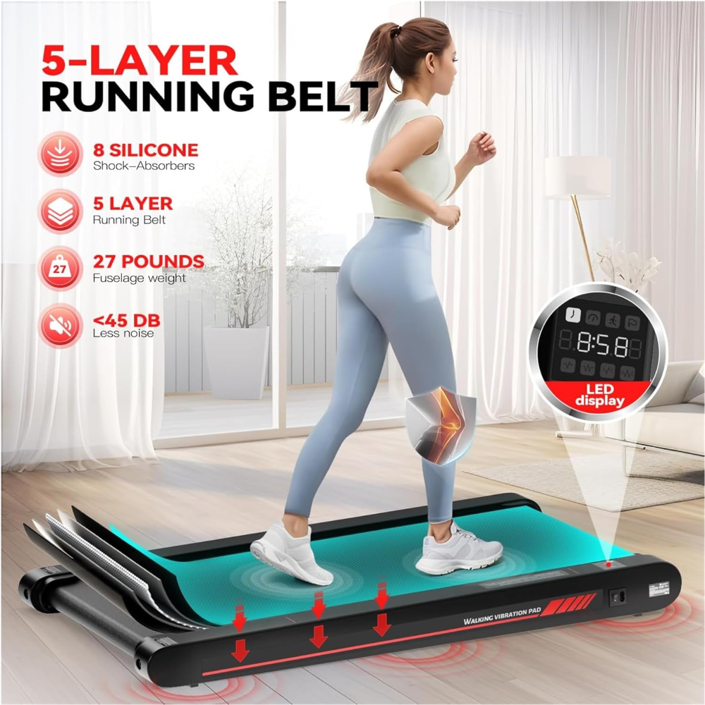 3-in-1 Under Desk Treadmill – App & Remote Controlled
